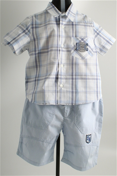Immagine di Completo azzurro da bimbo  con camicia