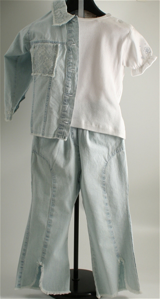 Immagine di Completo pantalone jeans da bimba