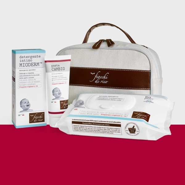 Immagine di COFANETTO CAMBIO PANNOLINO FIOCCHI DI RISO