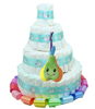 Immagine di Torta di Pannolini 4 Piani Multicolor con carillon